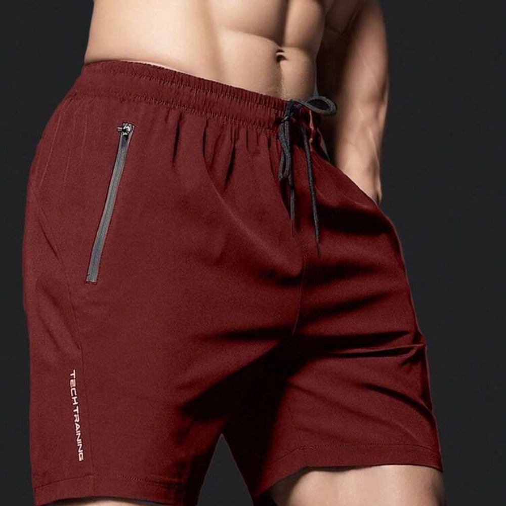 Men's Summer Casual Solid Color Drawstring Waist Shorts